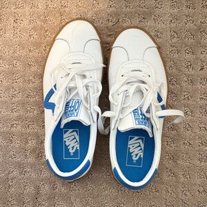 Vans Classic White and Blue Sneakers